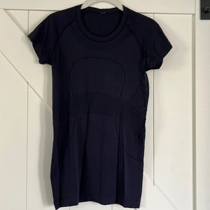 Navy short sleeve lululemon top